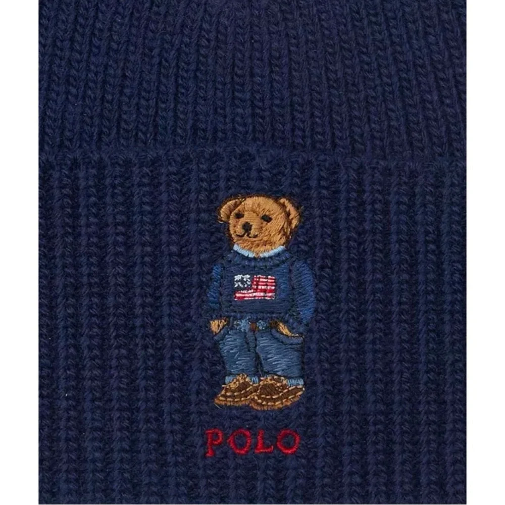 Ralph Lauren Solid Flag Bear Beanie - Picture 2 of 2